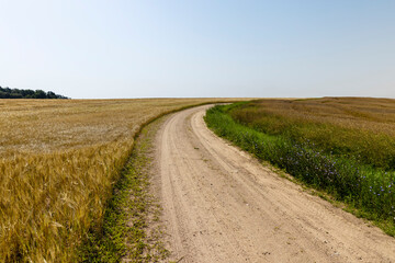 Gravel highway in rural areas