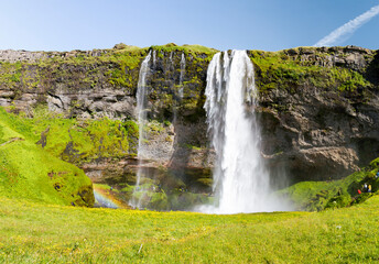 the Seljalandsfoss in summer, Iceland