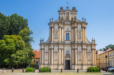 Historic visitationist church in the center of Warsaw, Poland