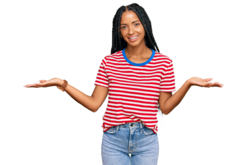 Beautiful hispanic woman wearing casual clothes smiling cheerful with open arms as friendly welcome, positive and confident greetings