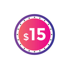 1 dollar price tag. Price $1 USD dollar only Sticker sale promotion Design. shop now button for Business or shopping promotion
