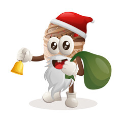 Cute ice cream mascot santa claus christmas