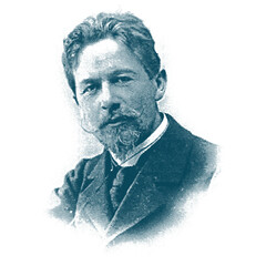 Vector portrait of a Russian writer. Anton Chekhov is a Russian playwright, one of the greatest authors of short works.