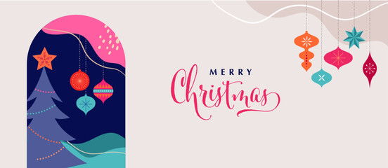 Colorful Christmas Trees Background and Packaging Design