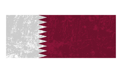 Qatar flag, official colors and proportion. Vector illustration.