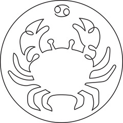 cancer zodiac horoscope astrology fortune minimal outline art