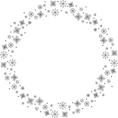 Christmas minimal doodle line art wreath