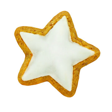 1 Zimtstern und Hintergrund transparent  PNG cut out