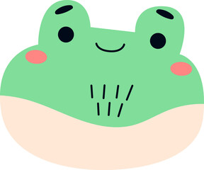 frog animal face cartoon art