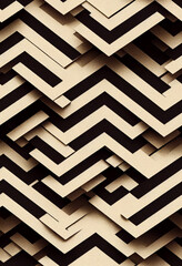 3d illustration seamless pattern of abstract wood frames