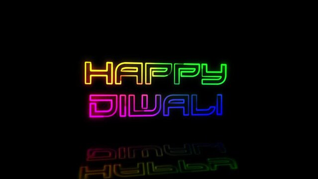 Diwali celebration theme, Neon Light for Happy Diwali, Indian Festival Diwali, 2023, Deepawali