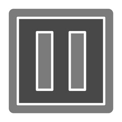 Pause Greyscale Glyph Icon