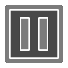 Pause Greyscale Glyph Icon