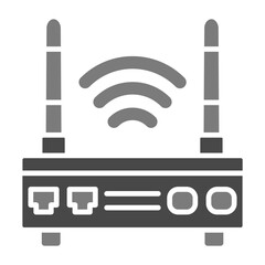 Wifi Router Greyscale Glyph Icon