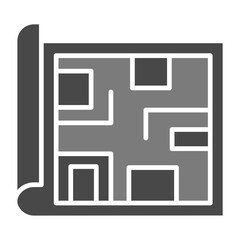 Blueprint Greyscale Glyph Icon
