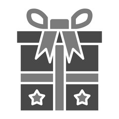 Gift Greyscale Glyph Icon