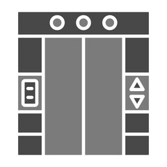 Elevator Greyscale Glyph Icon