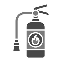 Fire Extinguisher Greyscale Glyph Icon