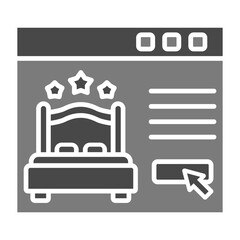 Online Reservation Greyscale Glyph Icon