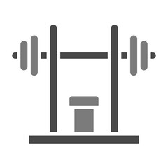 Gym Greyscale Glyph Icon