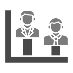 Bar Chart Greyscale Glyph Icon