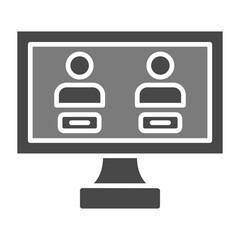 Electronic Voting Greyscale Glyph Icon