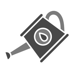 Watering Can Greyscale Glyph Icon