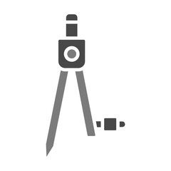 Compass Greyscale Glyph Icon