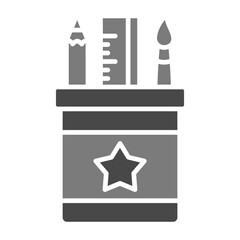 Stationary Greyscale Glyph Icon