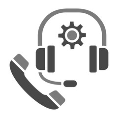 Technical Support Greyscale Glyph Icon