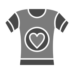 Tshirt Greyscale Glyph Icon