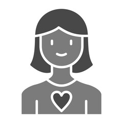 Mom Greyscale Glyph Icon