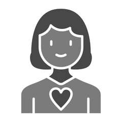 Mother Greyscale Glyph Icon