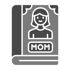 Book Greyscale Glyph Icon
