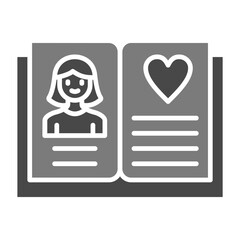 Scrapbook Greyscale Glyph Icon