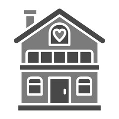 House Greyscale Glyph Icon