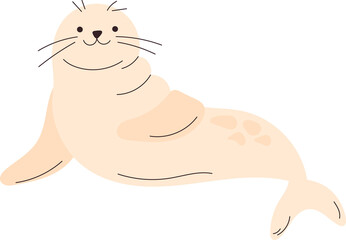 seal sea animal cartoon art