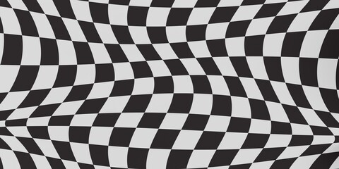 Obraz premium grid abstract background chess checkered flag finish line victory 3d rendering