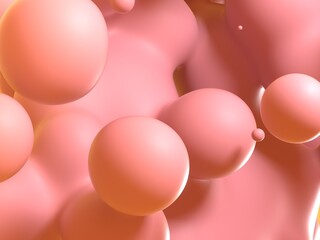 Abstract bubble background. 3D render