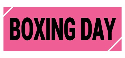 BOXING DAY text on pink-black grungy stamp sign.