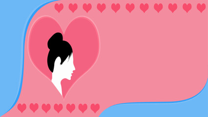 Mother's Day, background ilustration vektor with a wide copy space suitable for the content of mother's day content is added with women's love assets
