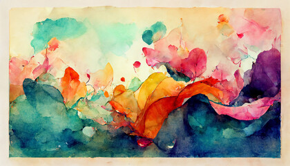 Abstract watercolor background art