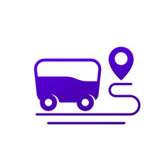 delivery robot on the way icon