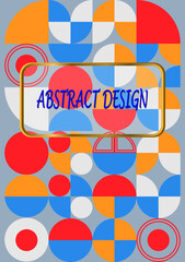red blue orange and white geometric circle shape pattern