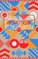 red blue orange and white geometric triangle shape pattern