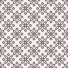 Seamless pattern with Islamic ethnic Turkish ornamental floral Arabic motifs tile on flat abstract vector. use for fabric print.