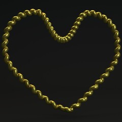 Golden Heart Exlcusive Fashion Jewelry Design - 532944381