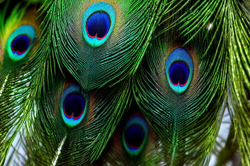 Peacock feather background. Abstract style background. Vintage natural pattern. Feather pattern. Exotic bird.