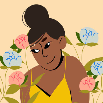 Girl Vector Illustration. Woman Avatar