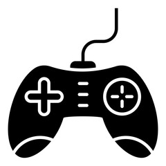 Vector design of game controller, solid design icon